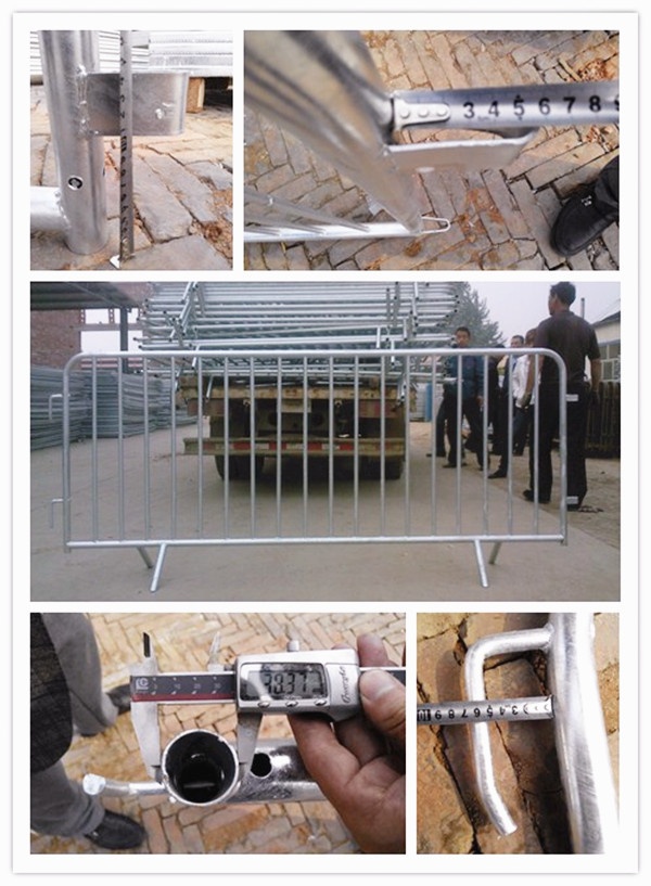 customized metal crowd control barrier, portable barricades, pedestrian barriers