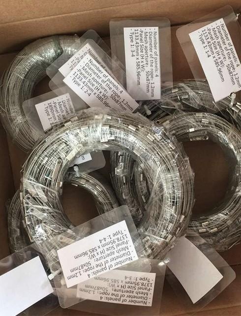 Stainless Steel Wire Rope Mesh X Tend Mesh AISI 316L Zoo Mesh Stainless Steel Wire Rope Mesh For Balustrade 16