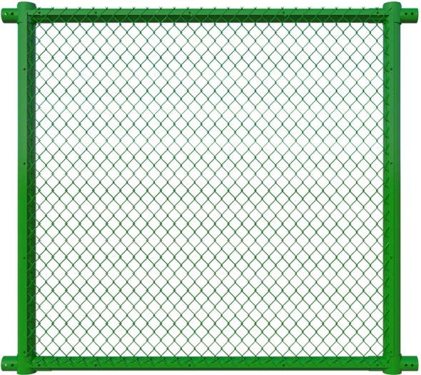 Chain-link wire mesh fence