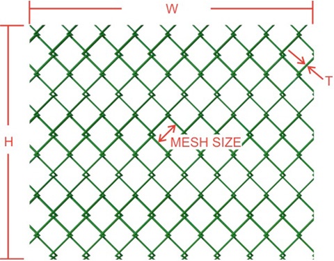 Chain-link wire mesh fence