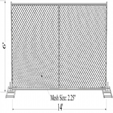 Temporary chain link fence For Sale